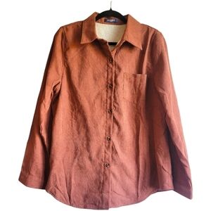 1FUNKY Soft Warm Button Up like Corduroy Shirt size Large
